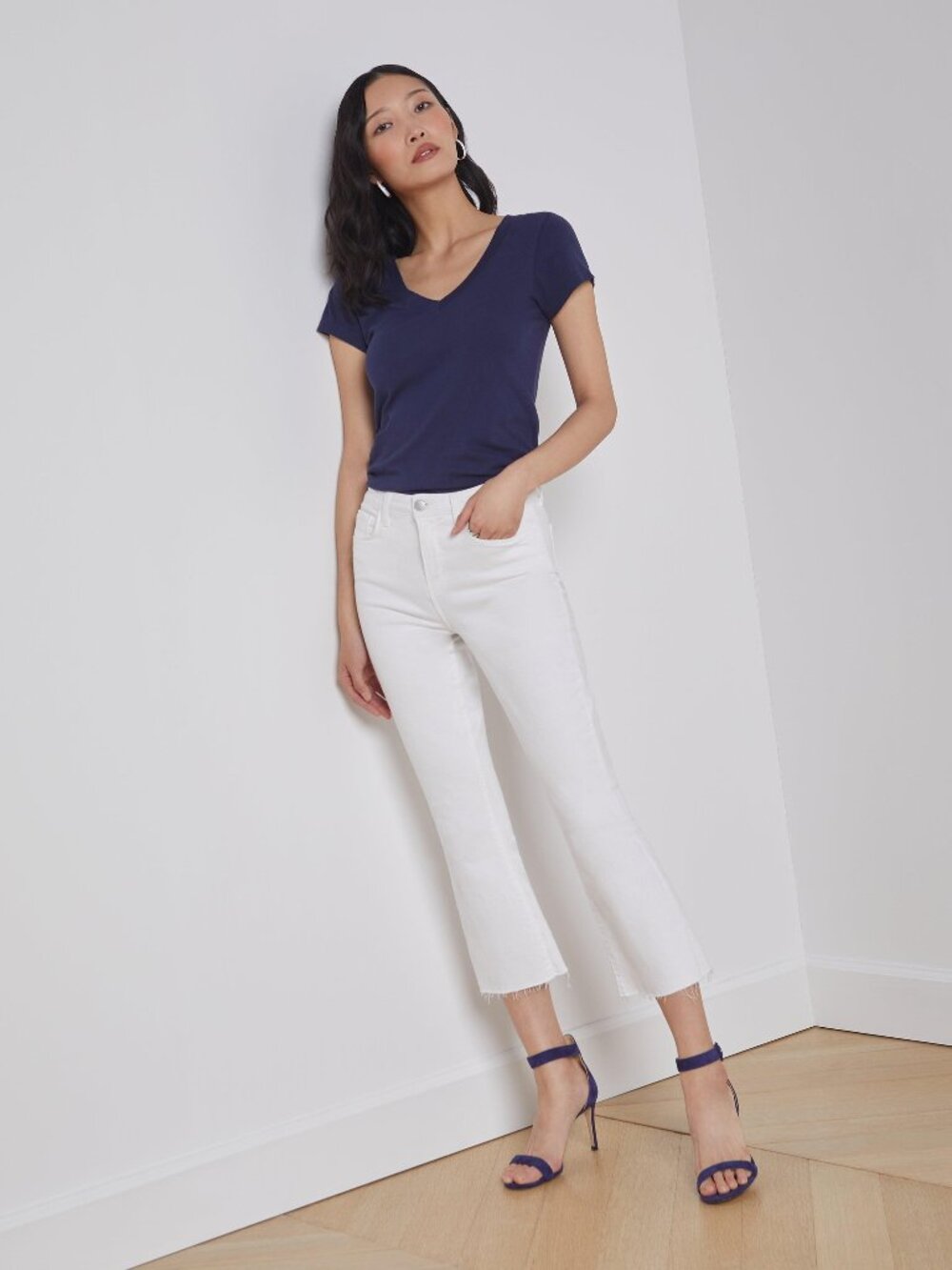 L’AGENCE Nadia High-Rise Cropped Straight Jeans – Size 27